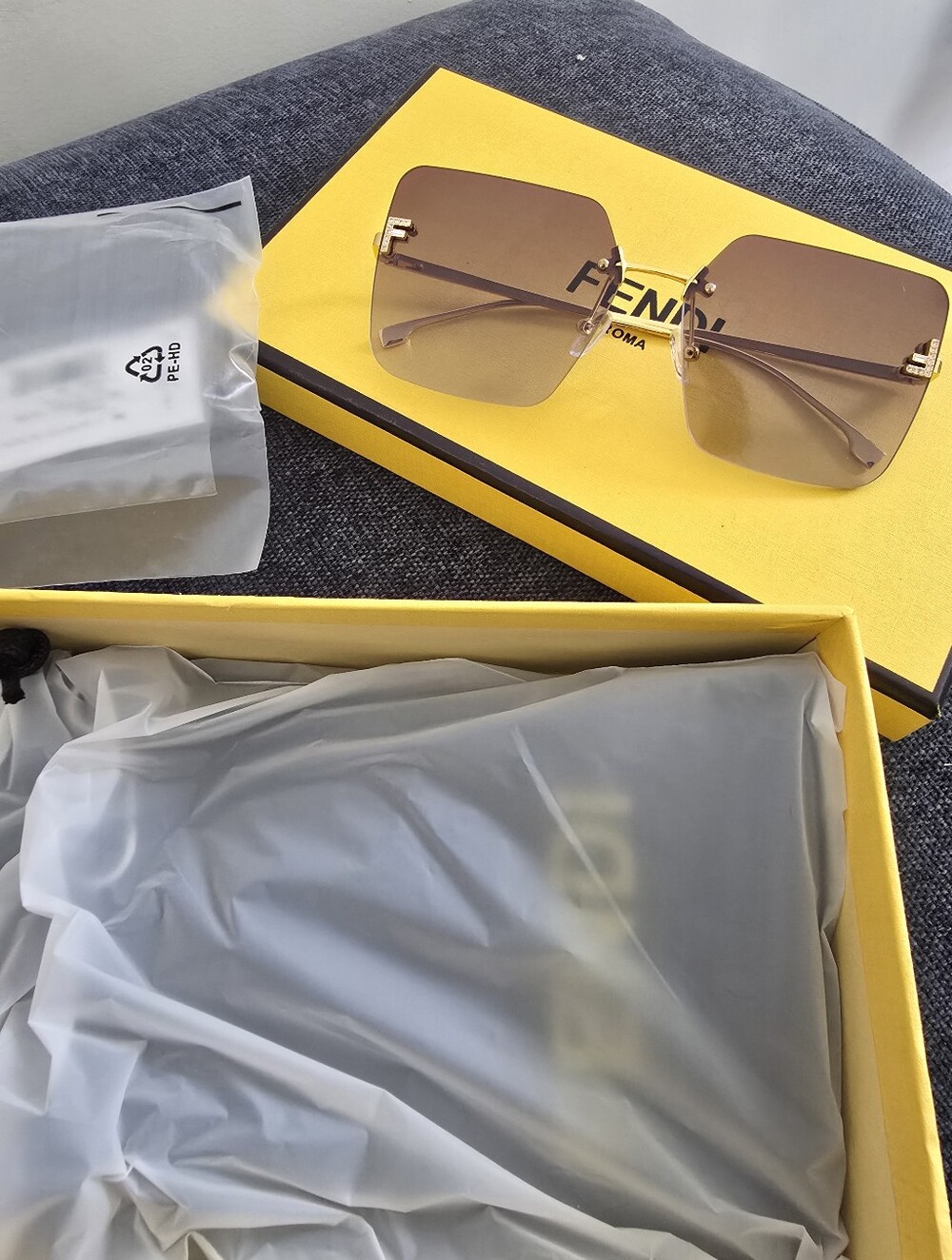Fendi Brown Gradient Shield Sunglasses Fe4082us